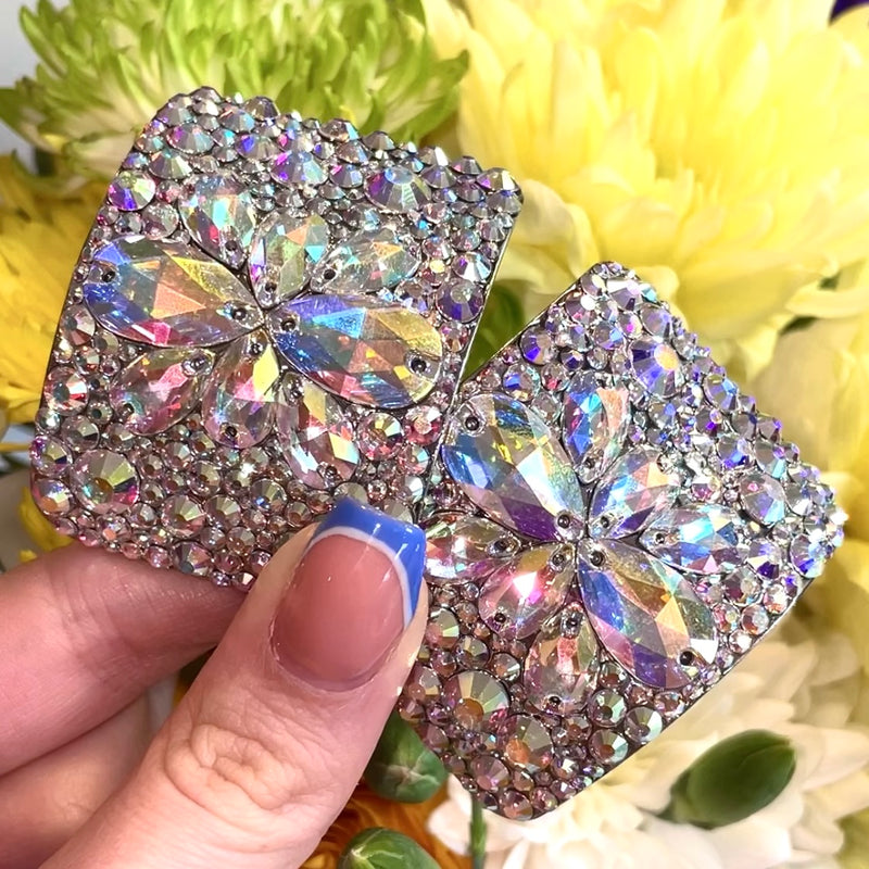 ‘Galactica’ AB Crystal Chaos Heavy Buckles (Made Using Luxury Crystals) - Crystal Chaos