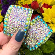 'Perfect Pair' Green Shimmer Colour Crystal Chaos Heavy Buckles (Made Using High Quality Rhinestone) - Crystal Chaos