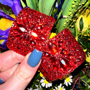 ‘Galactica’ Light Siam Crystal Chaos Heavy Buckles (Made Using High Quality Rhinestones) - Crystal Chaos