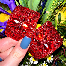 Load image into Gallery viewer, ‘Galactica’ Light Siam Crystal Chaos Heavy Buckles (Made Using High Quality Rhinestones)
