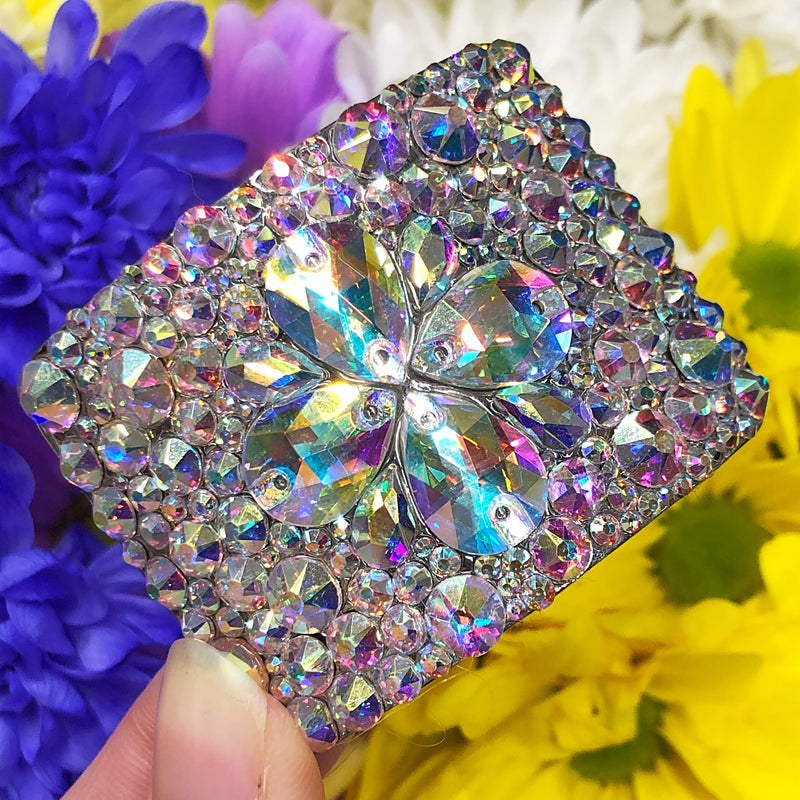 ‘Chaos Clover’ AB Crystal Chaos Heavy Buckles (Made With High Quality Rhinestones) - Crystal Chaos