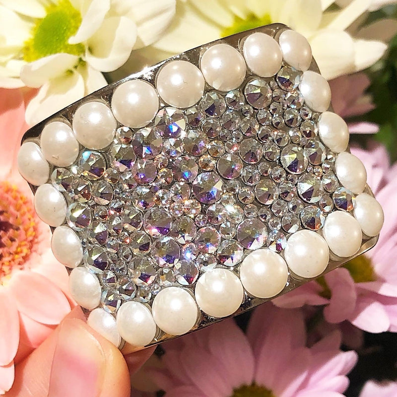 ‘Perfect Pearl’ DISPLAY AB Crystal Chaos Heavy Buckles (Made Using Swarovski) - Crystal Chaos