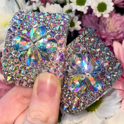 ‘Chaos Clover’ AB Crystal Chaos Heavy Buckles (Made With High Quality Rhinestones) - Crystal Chaos