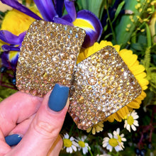 Load and play video in Gallery viewer, ‘Universe' Gold Crystal Chaos Heavy Buckles (Made Using High Quality Rhinestones)
