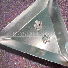 Load and play video in Gallery viewer, Cluster, 3D Rhinestone CHARM 036-S, 10x9mm, Silver/Crystal AB, 2pc
