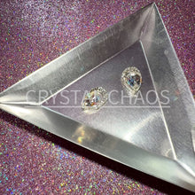 Load and play video in Gallery viewer, Halo Drop, 3D Rhinestone CHARM 052-S, 12x8mm, Silver/Crystal AB, 2pc
