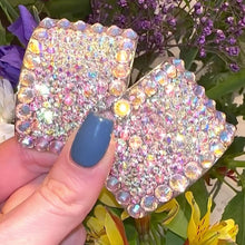 Load and play video in Gallery viewer, 'Perfect Pair' Pastel Pink Shimmer Colour Crystal Chaos Heavy Buckles (Made Using High Quality Rhinestone)
