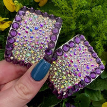 Load and play video in Gallery viewer, 'Perfect Pair' Purple Colour Crystal Chaos Heavy Buckles (Made Using High Quality Rhinestone)
