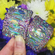 Load and play video in Gallery viewer, 'Infinity' AB Crystal Chaos Heavy Buckles (Made Using High Quality Rhinestones)
