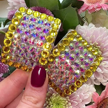 Load and play video in Gallery viewer, 'Demure' Yellow Crystal Chaos Heavy Buckles (Made Using High Quality Rhinestones)
