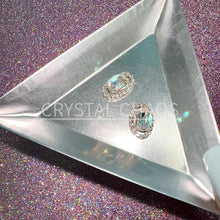 Load and play video in Gallery viewer, Halo, 3D Rhinestone CHARM 046-S, 13x9mm, Silver/Crystal AB, 2pc
