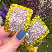 Load and play video in Gallery viewer, 'Perfect Pair' Citrine Colour Crystal Chaos Heavy Buckles (Made Using High Quality Rhinestone)
