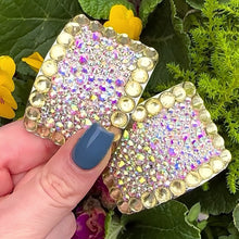 Load and play video in Gallery viewer, (READY TO SHIP) 'Perfect Pair' Pastel Yellow Colour Crystal Chaos Heavy Buckles (Made Using High Quality Rhinestone)
