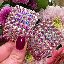 Load and play video in Gallery viewer, 'Demure' Light Rose Crystal Chaos Heavy Buckles (Made Using High Quality Rhinestones)
