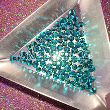 Load and play video in Gallery viewer, Blue Zircon AB, Non-Hotfix PRECIOSA Crystals Mixed Size Pack SS12/SS16 100pc
