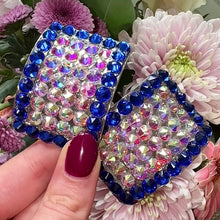 Load and play video in Gallery viewer, 'Demure' Sapphire Crystal Chaos Heavy Buckles (Made Using High Quality Rhinestones)

