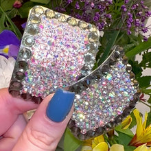 Load and play video in Gallery viewer, (READY TO SHIP) 'Perfect Pair' Grey/Black Colour Crystal Chaos Heavy Buckles (Made Using High Quality Rhinestone)
