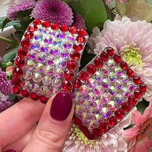 Load and play video in Gallery viewer, 'Demure' Light Siam Crystal Chaos Heavy Buckles (Made Using High Quality Rhinestones)
