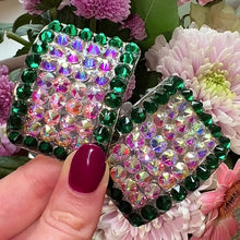 Load and play video in Gallery viewer, 'Demure' Emerald Crystal Chaos Heavy Buckles (Made Using High Quality Rhinestones)
