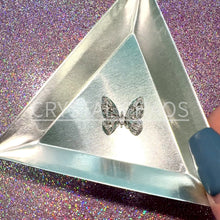 Load and play video in Gallery viewer, Butterfly, 3D Rhinestone CHARM 006-S, 15mm, Silver/Crystal, 1pc
