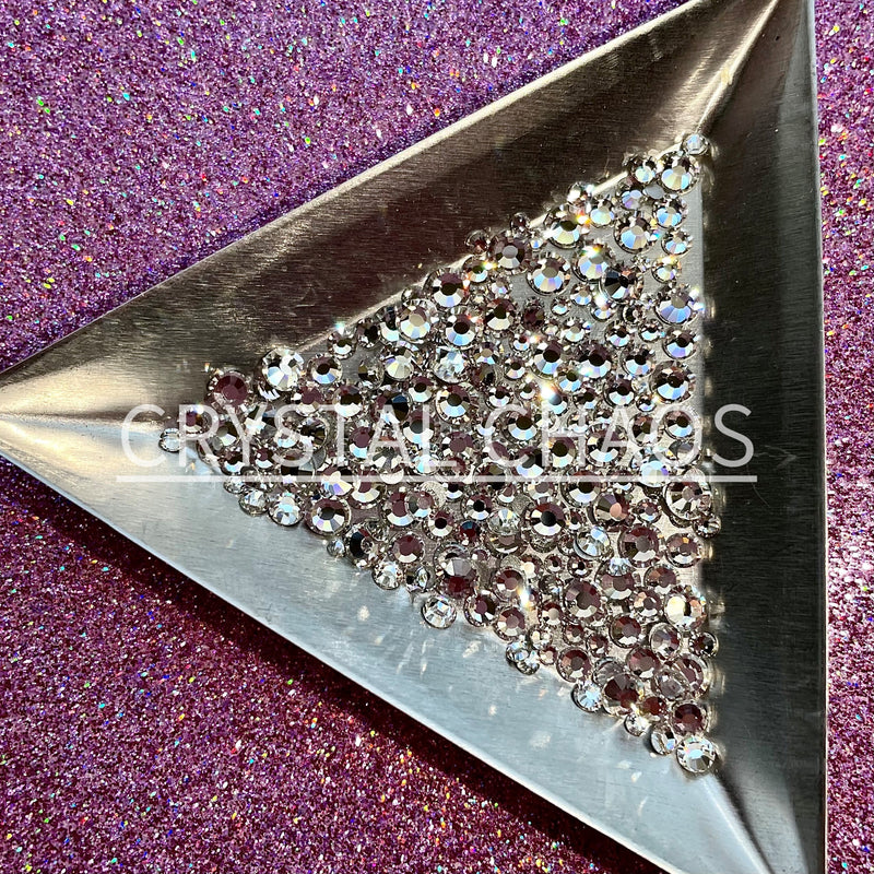 Clear Crystal, Non-Hotfix, Non-Hotfix PRECIOSA Crystals Mixed Size Pack SS5/SS7/SS9/SS12/SS16 250pc - Crystal Chaos