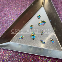 Load and play video in Gallery viewer, Rhombus, Non-Hotfix PRECIOSA Crystals Mixed Size Shape Pack 8pc - Crystal AB
