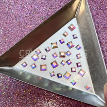 Load and play video in Gallery viewer, Square, Non-Hotfix PRECIOSA Crystals Mixed Size Shape Pack 30pc - Crystal AB
