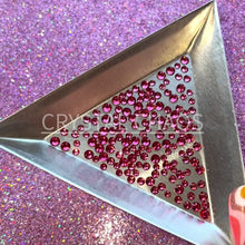 Load and play video in Gallery viewer, Flatback Crystals, Round, Non-Hotfix PRECIOSA, Indian Pink

