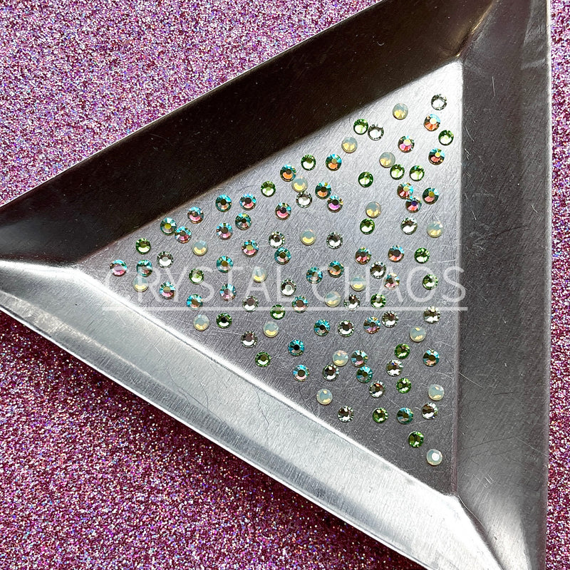 Dainty, Non-Hotfix PRECIOSA Crystals Mixed Colour Pack, Aloe 100pc - Crystal Chaos