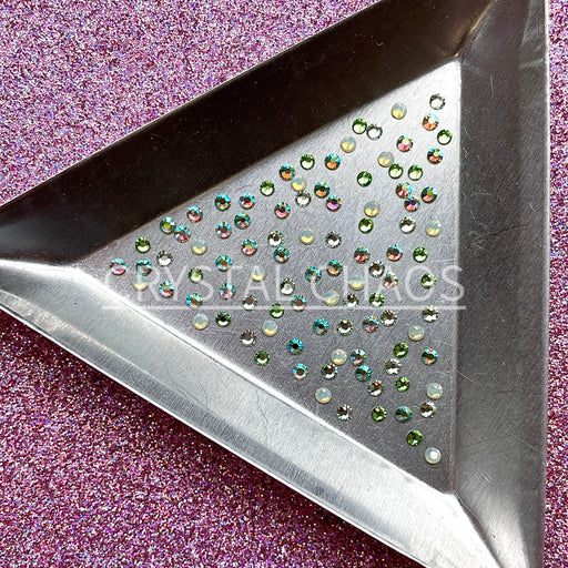 Dainty, Non-Hotfix PRECIOSA Crystals Mixed Colour Pack, Aloe 100pc - Crystal Chaos