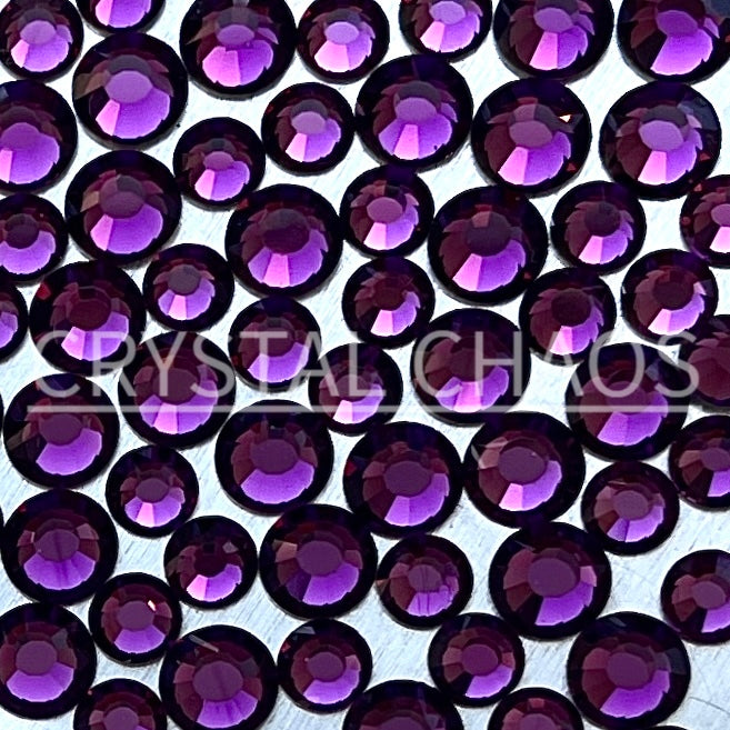 Amethyst, Non-Hotfix PRECIOSA Crystals Mixed Size Pack SS12/SS16 100pc - Crystal Chaos