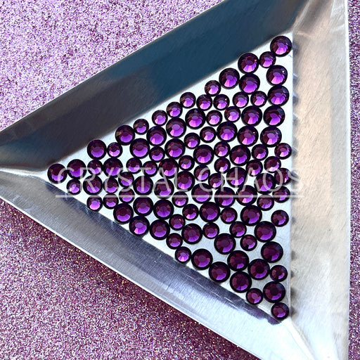 Amethyst, Non-Hotfix PRECIOSA Crystals Mixed Size Pack SS12/SS16 100pc - Crystal Chaos