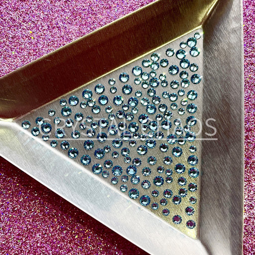 Aquamarine, Non-Hotfix PRECIOSA Crystals Mixed Size Pack SS5/SS7/SS9 150pc - Crystal Chaos