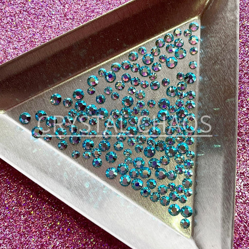 Aquamarine AB, Non-Hotfix PRECIOSA Crystals Mixed Size Pack SS6/SS8/SS10 150pc - Crystal Chaos