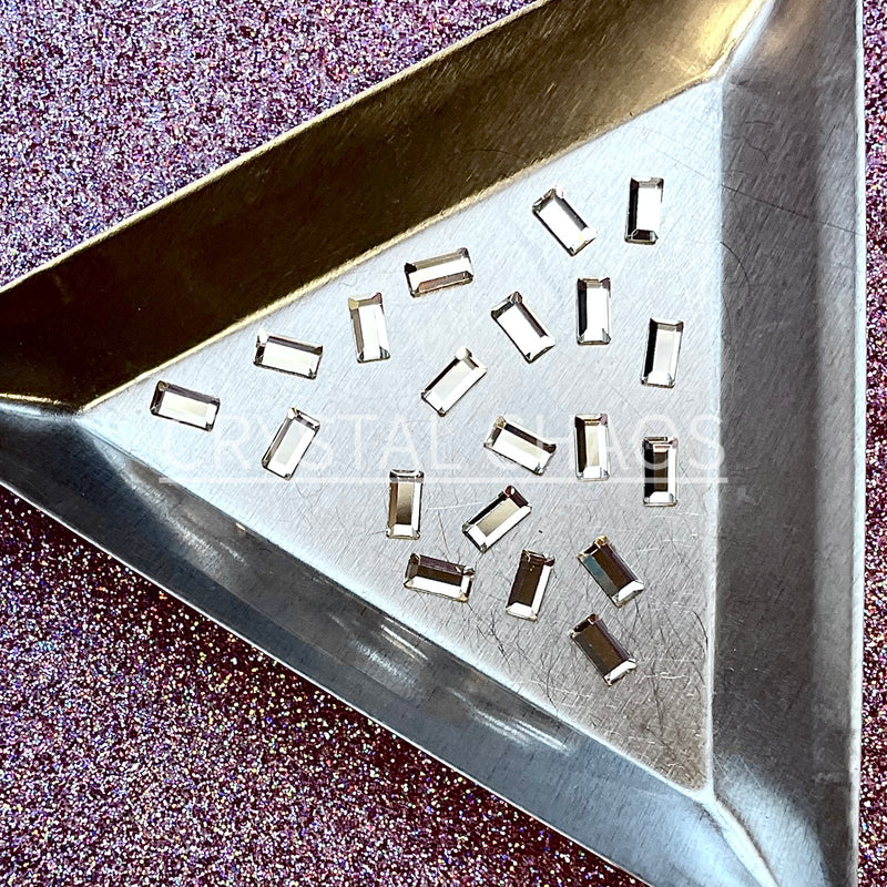 Baguette 5x2.5mm, Non-Hotfix PRECIOSA Crystals Shape Pack 20pc - Crystal - Crystal Chaos