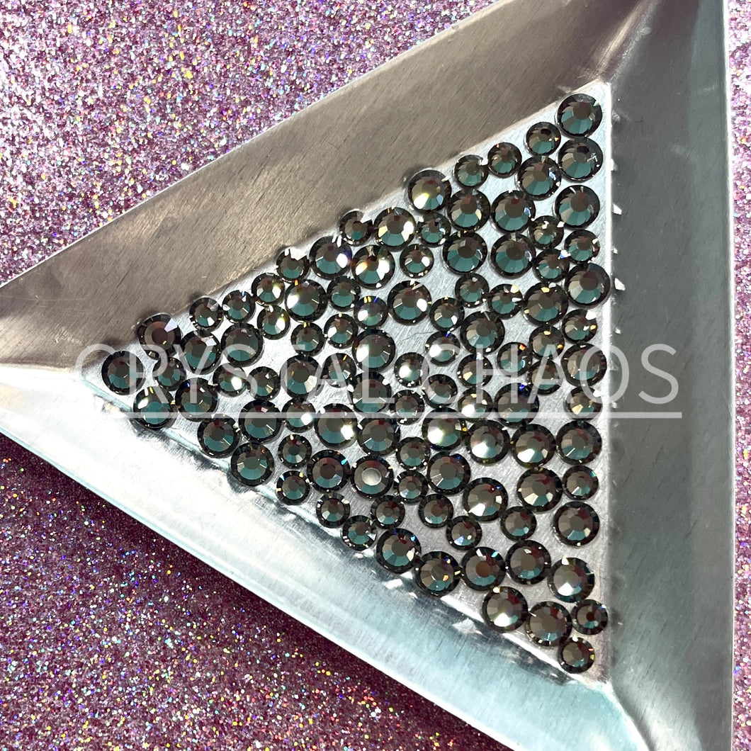 Black Diamond, Non-Hotfix PRECIOSA Crystals Mixed Size Pack SS12/SS16 100pc