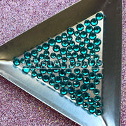 Blue Zircon, Non-Hotfix PRECIOSA Crystals Mixed Size Pack SS12/SS16 100pc - Crystal Chaos