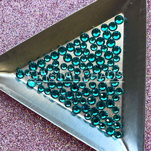 Blue Zircon, Non-Hotfix PRECIOSA Crystals Mixed Size Pack SS12/SS16 100pc - Crystal Chaos