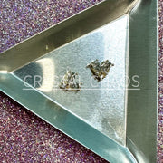 Heart, 3D Rhinestone CHARM 008-G, 10mm, Gold/Crystal, 2pc - Crystal Chaos