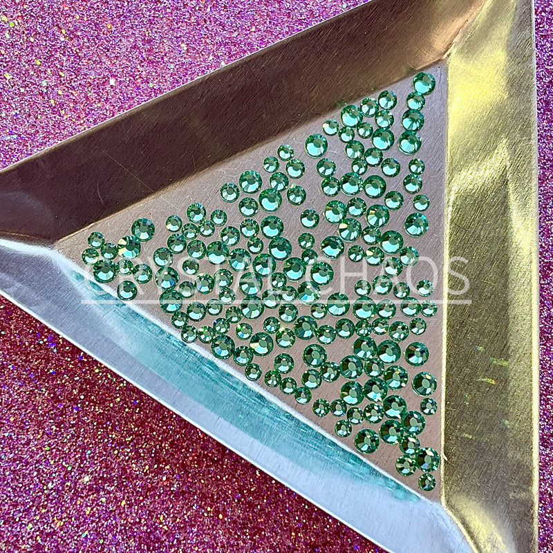 Caribbean Sea, Non-Hotfix PRECIOSA Crystals Mixed Size Pack SS6/SS8/SS10 150pc - Crystal Chaos
