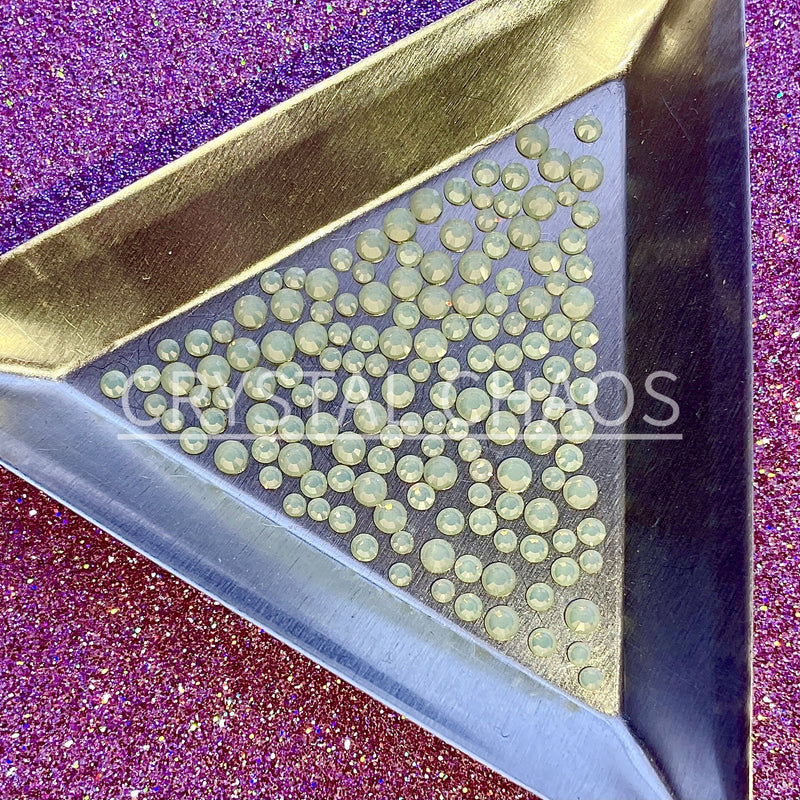 Chrysolite Opal, Non-Hotfix PRECIOSA Crystals Mixed Size Pack SS6/SS8/SS10 150pc - Crystal Chaos