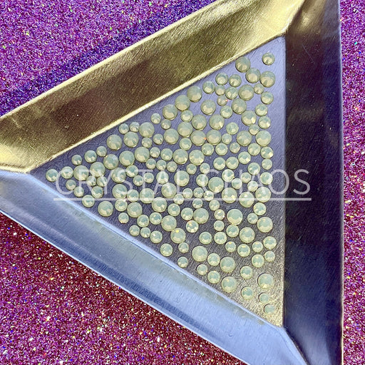 Chrysolite Opal, Non-Hotfix PRECIOSA Crystals Mixed Size Pack SS6/SS8/SS10 150pc - Crystal Chaos