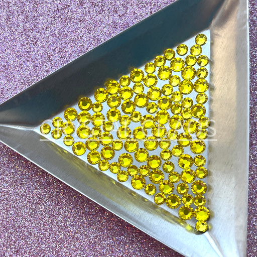 Citrine, Non-Hotfix PRECIOSA Crystals Mixed Size Pack SS12/SS16 100pc - Crystal Chaos