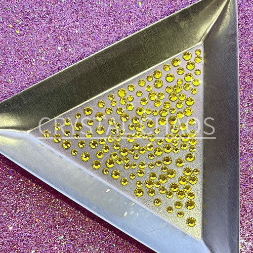Citrine, Non-Hotfix PRECIOSA Crystals Mixed Size Pack SS6/SS7/SS9 150pc - Crystal Chaos