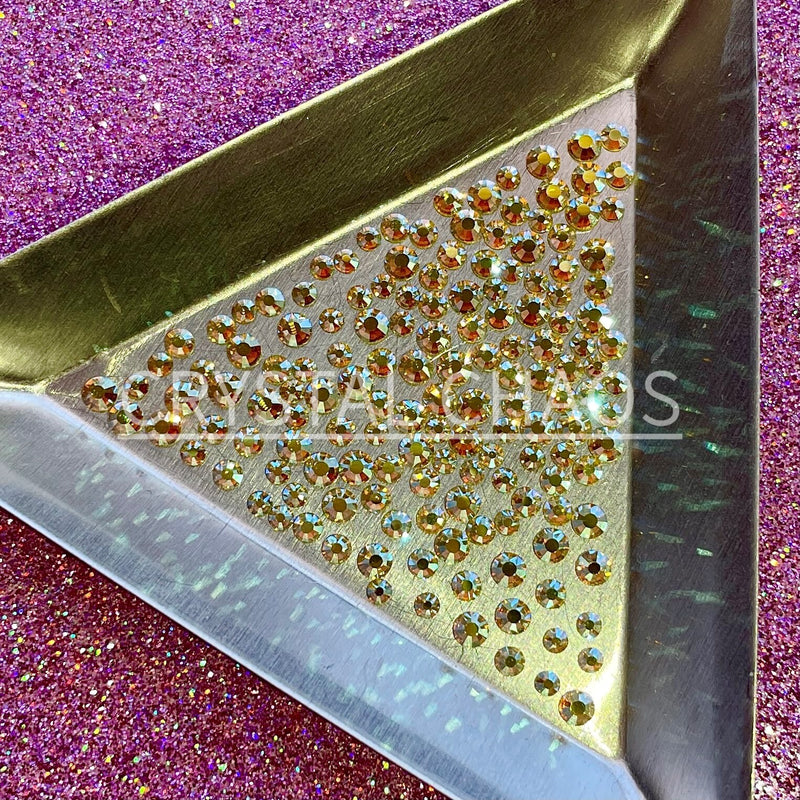 Citrine AB, Non-Hotfix PRECIOSA Crystals Mixed Size Pack SS6/SS8/SS10 150pc - Crystal Chaos