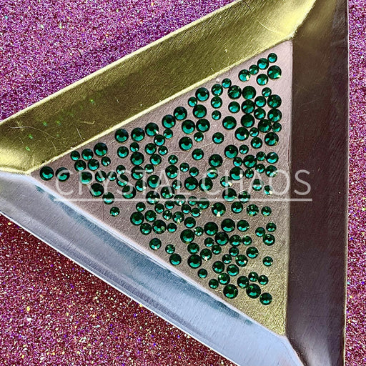 Emerald, Non-Hotfix PRECIOSA Crystals Mixed Size Pack SS5/SS7/SS9 150pc - Crystal Chaos
