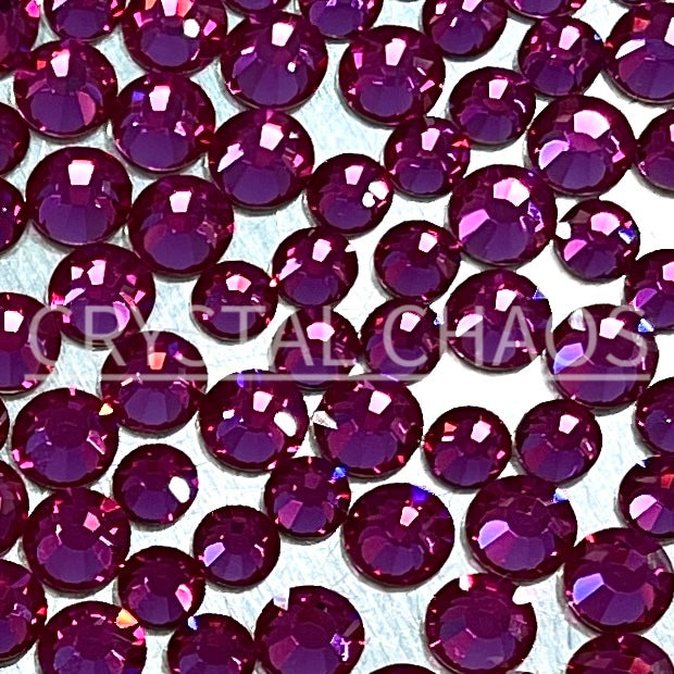 Fuchsia, Non-Hotfix PRECIOSA Crystals Mixed Size Pack SS12/SS16 100pc - Crystal Chaos