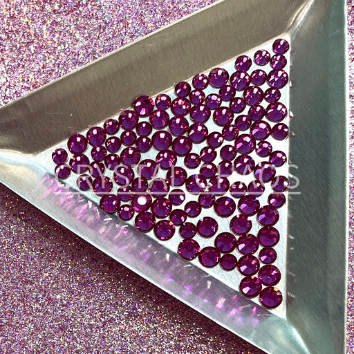 Fuchsia, Non-Hotfix PRECIOSA Crystals Mixed Size Pack SS12/SS16 100pc - Crystal Chaos