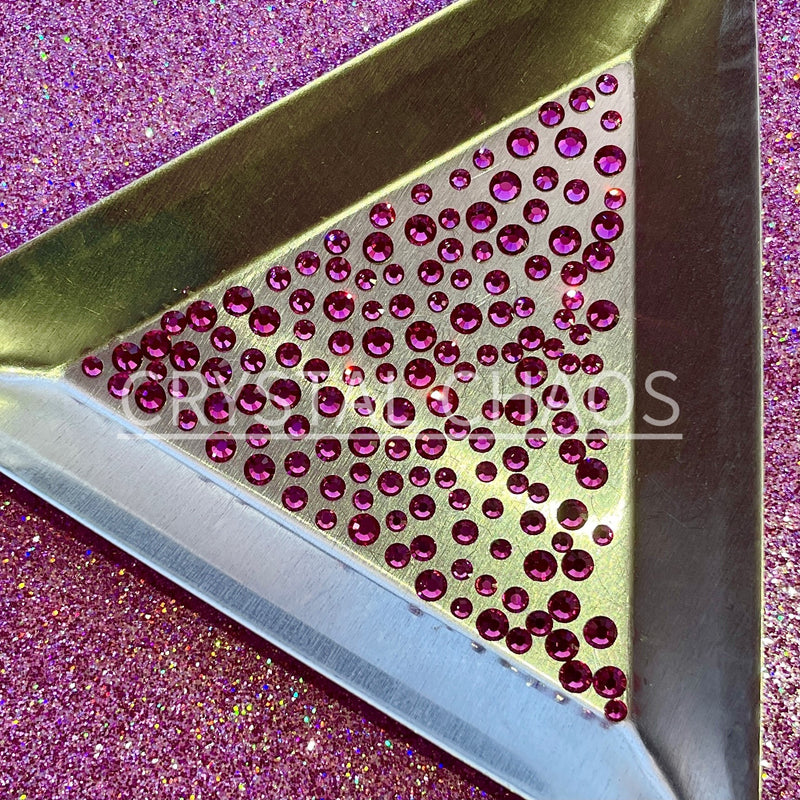 Fuchsia, Non-Hotfix PRECIOSA Crystals Mixed Size Pack SS5/SS7/SS9 150pc - Crystal Chaos