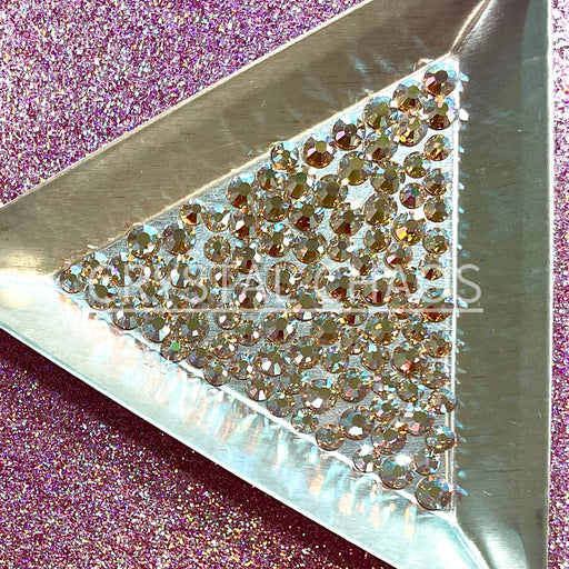 Gold Quartz AB, Non-Hotfix PRECIOSA Crystals Mixed Size Pack SS12/SS16 100pc - Crystal Chaos